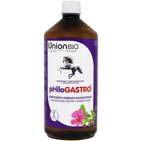 PHILOGASTRO mangime complementare con estratti di piante officinali selezionate, a supporto dell'omeostasi gastrica del cavallo 1 LT