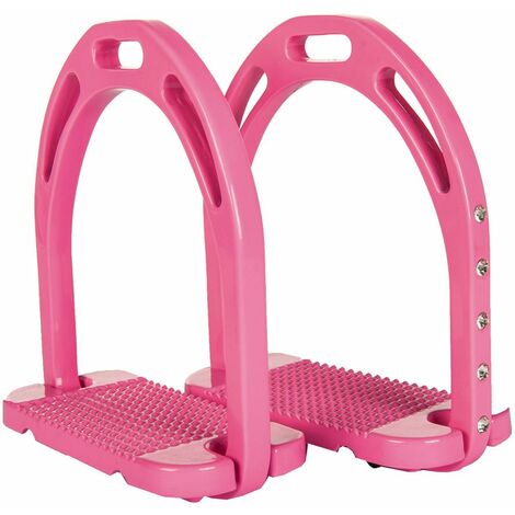Staffe inglesi equitazione con brillantini laterali modello Glitter: 12, Fucsia (1/5)