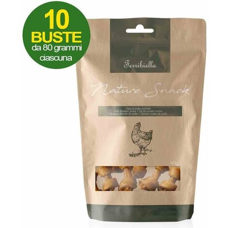 Nature Snack ossi di pollo morbidi per cani 10 buste da 80 g cad