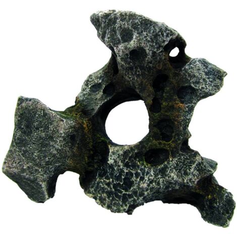 Roccia Gallura Grigia con Foro S decorazione per acquari 17x14,5x8cm