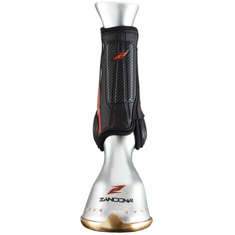 Paratendini anteriori Zandonà CARBON AIR X-COUNTRY traspiranti con chiusura in tessuto a strappo: S, Nero