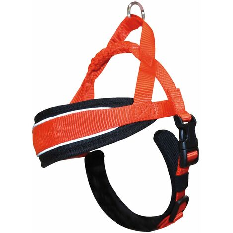 Pettorina Svedese Endurance Hiking in nylon imbottito e catarifrangente per cani: Arancione XS
