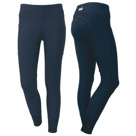 Pantaloni equitazione donna Winner Pull-on con inserto in silicone  antiscivolo: Pantaloni blu 42