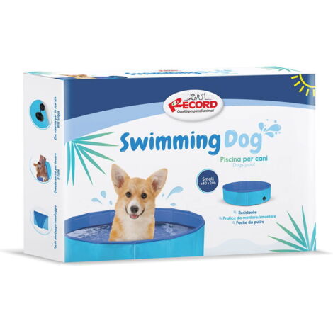 Piscina Pieghevole Per Cani 100x30 Cm – 230 Litri, Antiscivolo, Con Valvola Di Scarico, Per 1-2 Cani