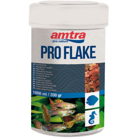 Mangime in scaglie per pesci tropicali d’acquario Pro Flakes 1000 ml