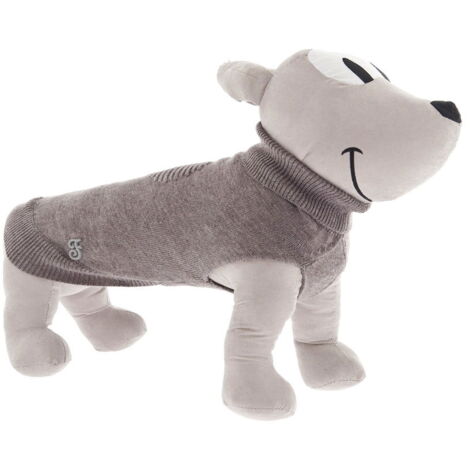 Maglioncino con ricamo cuore sul dorso modello Cupido per cani : 27 cm - Grigio