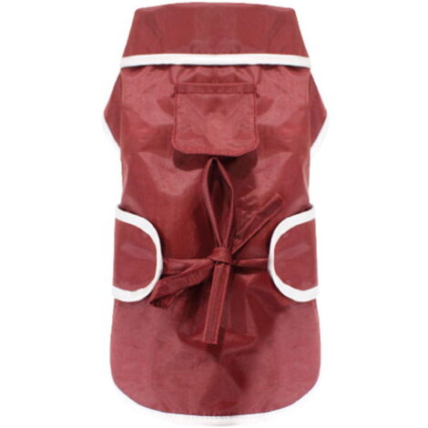 55 cm: Giubbotto impermeabile con fodera interna in pile modello Sestriere Bordeaux per cani