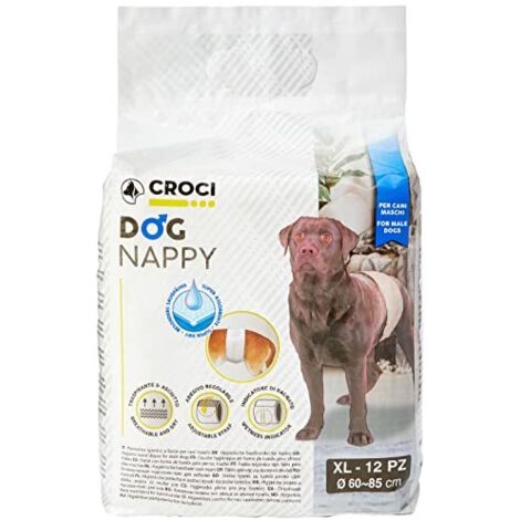 72 Pannolini igienici a fascia per cani maschi Dog Nappy - XL 6 pacchi da 12 pezzi cad.