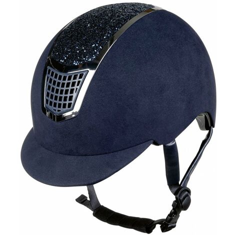 Casco Equitazione Pfiff - Blu Scuro, Taglia 55, Ventilato E Sicuro
