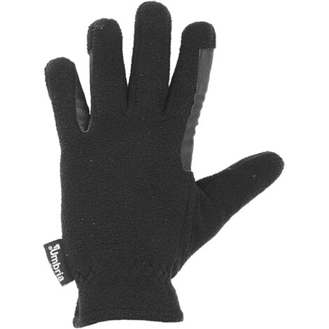 Guanti in pile con inserti in pelle sintetica: XXL, Blu Navy (1/3)