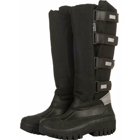 Stivali in similpelle termici invernali per donna uomo e bambino modello Kodiak: 46, Nero