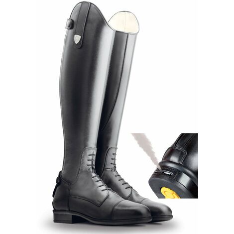 Stivale equitazione Tattini BOXER con tecnologia CLOSE CONTACT in pelle vitello liscio: Boxer gambale standard polpaccio M - 44, Nero (1/5)