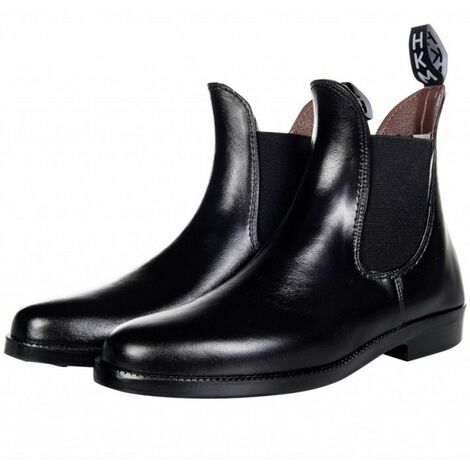 Stivaletti Jodhpur in gomma impermeabili per equitazione con inserti elastici modello Soft: 29, nero 9100 (1/4)