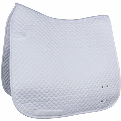 Sottosella rettangolare o dressage con occhielli per il fissaggio numeri modello Competition: pony rettangolare, bianco 1200