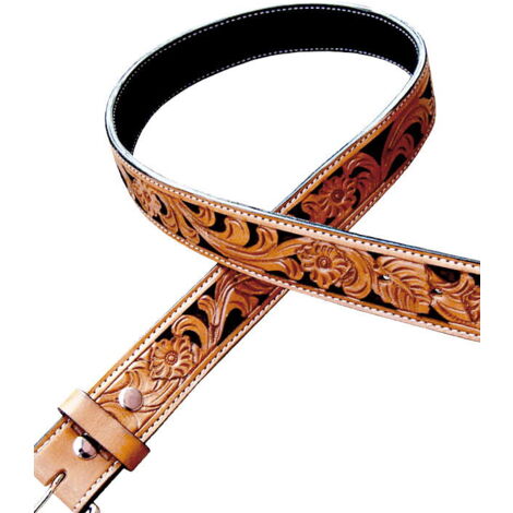 Cintura Western In Pelle Lavorata A Mano: Design Rodeo Con Perline, Fibbia Rimovibile - Italia - Foto 4