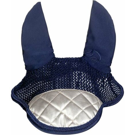Cuffietta antimosche per cavalli modello Golden Queen: cob, blu scuro /oro