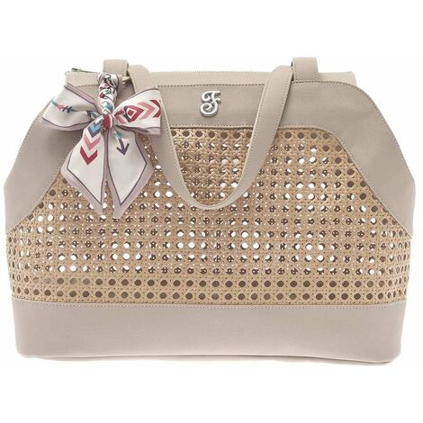 Borsa trasportino in PVC e PU con guinzaglio linea Musa per cani e gatti - Beige