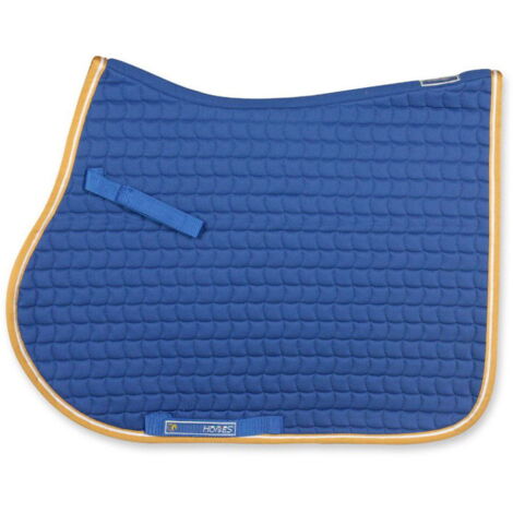 Full, Blu Royal: Sottosella rettangolare in cotone con trapuntatura ad ondine modello Hether