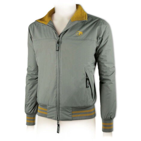 XXS, Grigio: Bomber unisex in tessuto impermeabile e resistente foderato in morbido e caldo pile