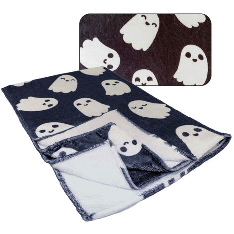 Coperta in pile di flanella super morbida, per Halloween, 152,4 x 127 cm, leggera e calda, per divano e letto