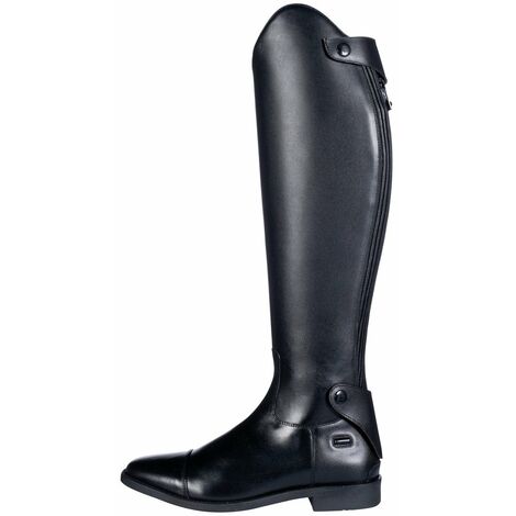 Stivali in cuoio per equitazione Standard da donna con inserto elastico modello Oxford: 39, nero 9100