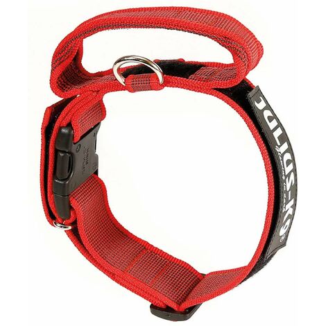 Collare Julius K9 Color & Gray con maniglia e chiusura di sicurezza per cani : 38-53 cm x 4 cm collare - Giallo fluo