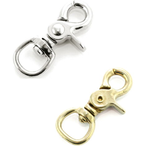 Silver - Moschettone per redini con cameretta tonda misura unica colore silver e gold