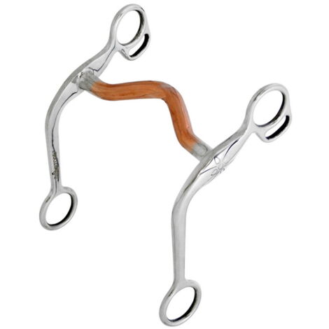 Morso western in acciaio inox con collo oca in rame 12 mm e chiamate incise 12,5 cm