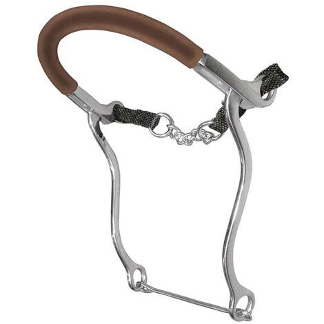 Imboccatura Senza Denti Hackamore Stella In Biotan E Acciaio Inox - Senza Denti, Ruota Della Fortuna, 4x Imbottitura A Scelta Hackamore Acciaio Inox E Ottone - Foto 8