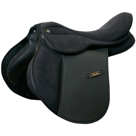 Sella leggera da completo in camoscio con archetto intercambiabile: 17", Nero 10