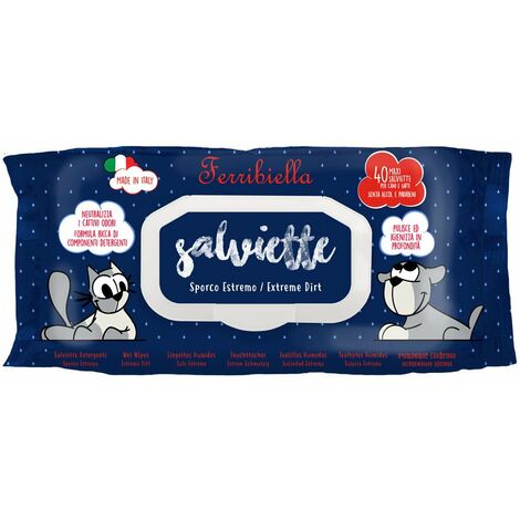 Salviette Sporco Estremo agisce in profondità e neutralizza gli odori per cani e gatti: Set 6 pezzi