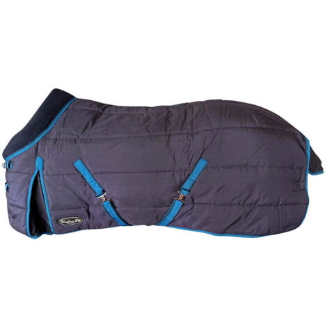 Tappeto In Pile Per Cavalli Refrigerante Con Collo Regolabile - Blu Navy, 180 Cm