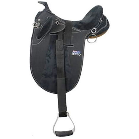 Sella australiana rivestita in morbido e soffice nylon antistrappo e antiusura: 18", Nero