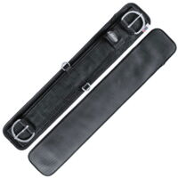 34" = 86 cm, nero: Sottopancia western in nylon con fodera in neoprene e fibbie in acciaio inox