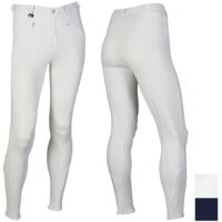 50 IT, bianco: Pantaloni equitazione Winner da uomo in cotone con grip in silicone