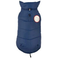 42 cm: Giubbotto piumino modello Dog imbottito impermeabile blu per cani