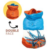 40 cm: Giubbotto imbottito impermeabile modello Liberty double face due in uno per cani