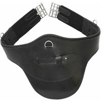 140 cm, marrone: Sauveteurs de pads gagnants en cuir avec intérieur en cuir et boucles en acier inoxydable