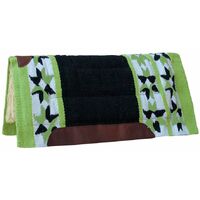 Marron - Sous-siège western Aira en tissu navajo rembourré avec motif en étoile et renforts en cuir lisse