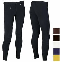 52 IT, beige: Pantalon d'équitation en coton pour homme avec bas de contention