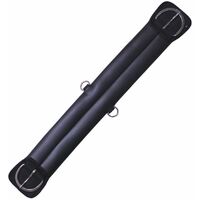 32 = 81 cm: Sangle occidentale en néoprène lisse avec boucles et anneaux en acier inoxydable