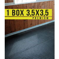 Pavimentazione in gomma ECOHORSE PREMIUM per 1 BOX 3,5x3,5 – colore NERO: Pavimentazione in gomma ECOPLUS PREMIUM per 1 BOX di dimensione 3,5x3,5m
