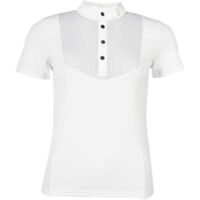 XXL, bianco: Maglia concorso da donna modello Amalfi traspirante ed elasticizzata con inserti in rete