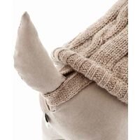 Maglione a intrecci e coste lisce con portacoda modello Abbraccio per cani: 20 cm - grigio
