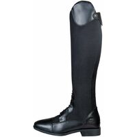 Stivale da equitazione in similpelle con gambale in tessuto elastico extra  corto polpaccio M e suola