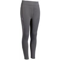 Pantalone da equitazione bambina rinforzo in silicone totale modello Alice Kids: 12/13 anni, nero 9100