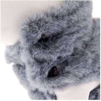 Cappotto pelliccia ecologica con asola per collare modello Gemma per cani: 24 cm - rosa