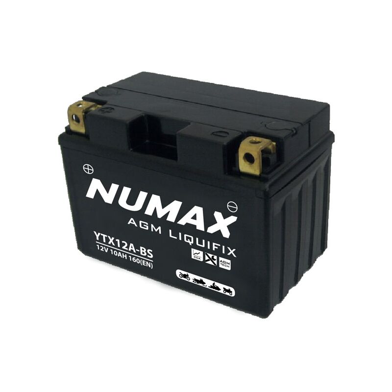 Batterie moto Numax Premium AGM YT12BS / YTX12BS SLA 12V 10Ah 140A