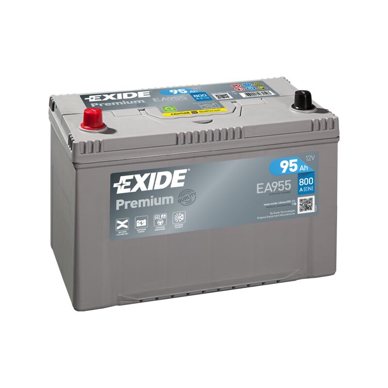 BATTERIE EXIDE PREMIUM D31 12V 95AH 800A 306X173X222 +G EA955