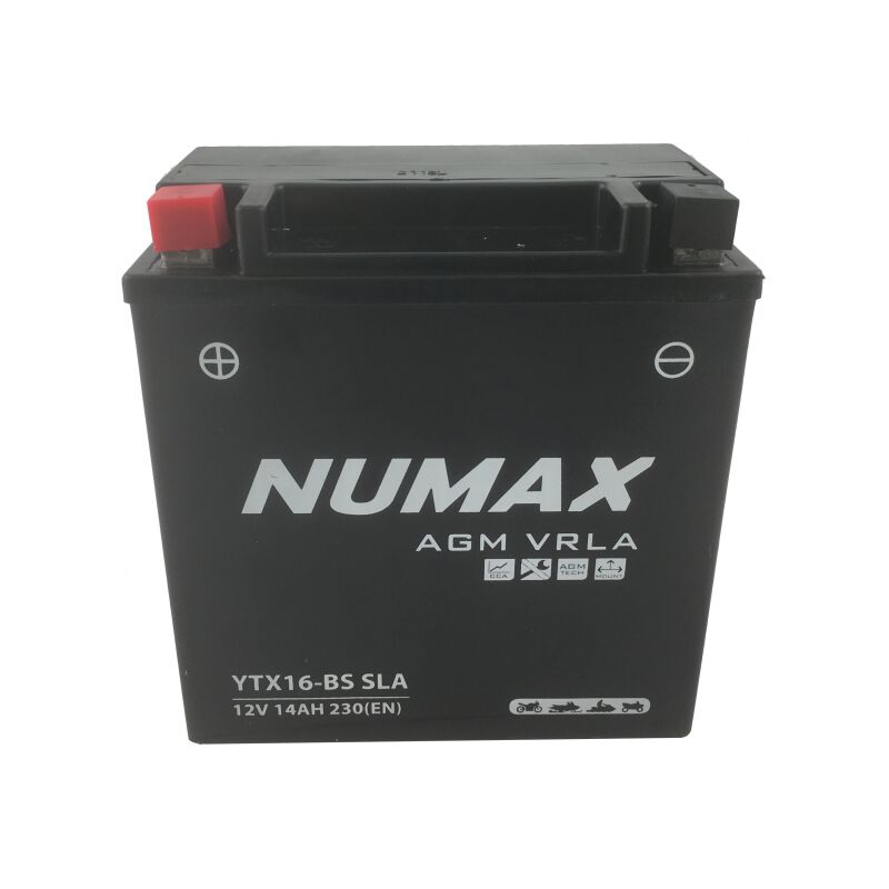 Batterie moto Numax Premium Numax Scellé AGM YTX16-BS SLA 12V 14Ah 249A